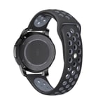 Samsung Gear S3 Frontier / S3 klockarmband silikon mjuk värmeavledande - Mörkgrå och svart multifärg