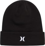 Hurley Men's M Icon Cuff Beanie Hat, Black, One Size UK