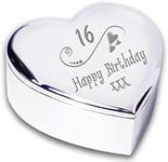 Chris Bag of Goodies 16Th 16 Sixteenth Birthday Hearts Heart Shaped Trinket Box 