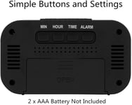 Digital Travel Alarm Clock,simple Operation,easy to Read,ascending Alarm,12/24hr