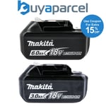 Genuine Makita 18V Batteries - 1x 6.0Ah BL1860 1x 3.0Ah BL1830 LXT Star Battery