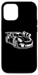 Coque pour iPhone 12/12 Pro JDM Cool Simple GT3 RS Voiture Art Japonais Drift Voiture Minimaliste