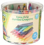 CRAYOLA MyFirst Jumbo Crayons - Assorted Colours (Pack of 24), Easy-Grip Colouring Crayons Perfect for Toddlers Hands, Ideal for Kids Aged 12+ Months