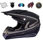 IURIMA Full Face Motorcycle Helmet Off-Road Adult Full Face Dirt Bike Helmet,Youth Motocross BMX MX ATV Dirt Bike Helmet for Men Women DOT Approved ((55-56) M)