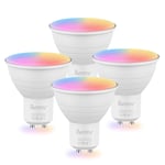 WiFi Smart Bulb GU10, Avatar Controls Music Sync Alexa Spot LED Lights RGBCW Colour Dimmable Warm Cool White, Works with Google Home, No Hub Required(Updated, 4 Pack)