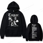 Tupac 2pac Hoodie Herr Dam Mode Hoodies Barn Hip Hop Hoodies Kvinnor Sweatkläder Pojkjackor Rapper Sweatkläder Shakur Tracksuits Punk S S 2DF504994-black (1)