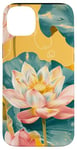 Coque pour iPhone 14 Plus Jaune Pop Art Imprimé Animal Fleur Lotus Éléments Célestes