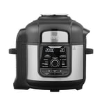 Multicuiseur Ninja Foodi MAX, Air Fryer, 9-en-1, 7,5L, 9 fonctions de cuisson, Cuisson sous pression, Friture à l'air, Cuisson lente, Gril et plus encore Acier brossé et noir, OP500EU