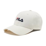 Keps Fila Brasov 6 Panel Cap With Linear Logo Strap Back FCU0019 Vit