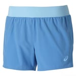 Asics Women's Running Shorts (Size L) Blue/Light Blue Woven 4" Shorts - New