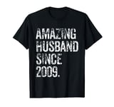 Amazing Husband Since 2009 15 Years Wedding Anniversary T-Shirt