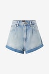 Lee - Jeansshorts Pleated Short - Blå