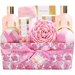 Spa Luxetique Coffret de Bain et de Soins, 12 Pièces, Parfum de Rose, Lotion pour le Corps, Boules de Bain, Idée Cadeau de Saint Valentin Parfait pour Femme, Cadeau Noël