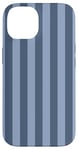 iPhone 14 Vertical Stripes Light Blue on Blue Minimal Aesthetic Cute Case