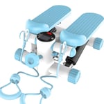 MGIZLJJ Steppers Réglable Mini Stepper, Équipement d'exercice avec Torsion Action hydraulique Pied Machine d'affichage LED Count Fonctionnement Silencieux (Color : Blue)