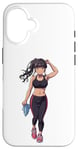 Coque pour iPhone 16 Anime et manga Style Fille portant des vêtements de sport