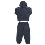 EA7 Boys Boy's Emporio Armani Logo Series Tracksuit in Navy Cotton - Size 12Y