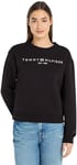 Tommy Hilfiger Women's Sweatshirt without Hood, Black (Black), M