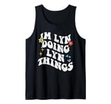 Retro Groovy Im Lyn Doing Lyn Things Funny Mother's Day Tank Top