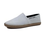 Tommy Jeans Espadrilles Homme Chaussures en Toile, Blanc (Ecru), 44