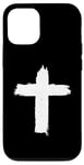 Coque pour iPhone 12/12 Pro Croix chrétienne symbole religieux Jésus est roi pour toujours