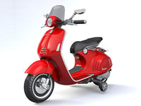 TURBO CHALLENGE - Vespa 946 - Porteur Elèctrique - 119137 - Scooter - Rouge - Prêt à Rouler - 30Kg Max - Plastique - Batteries Rechargeables - De 3 Ans À 6 Ans