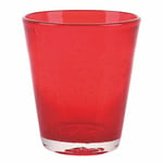 Villa d'Este Home Tivoli Lot de 6 verres à eau rouge 330 ml en pâte de verre soufflé, Cancun Satin