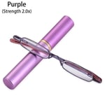 Smal Läsglasögon med Penna Slim Reading Glasses PURPLE STRENGTH purple Strength 2.0x