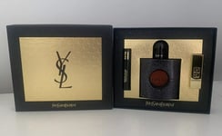 Yves Saint Laurent Black Opium 50ml EDP Makeup Icons 3pc Gift Set. New and Boxed