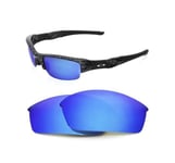 NEW POLARIZED CUSTOM ICE BLUE LENS FOR OAKLEY FLAK JACKET SUNGLASSES