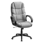 SONGMICS, Gris Tourterelle Chaise de Bureau, Fauteuil Gaming, Siège avec Accoudoirs, Ergonomique, Pivotant, Réglable en Hauteur, avec roulettes, OBG024G01, Polyuréthane, 70 x 70 x (116-126) cm