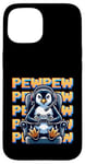 iPhone 15 Cute Gaming Penguin Pew Video Game Graphic Men Kids Women Case