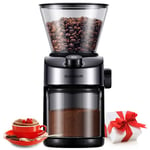 SHARDOR Coffee Grinder Burr Electric, 25 Precise Grind Setting, Automatic Coffee Bean Grinder with Digital Timer Display for Espresso, Drip Coffee, and French Press, Black