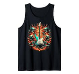 Rock N Roll Guitar Player Music Guitarist Skeleton Hand Tank Top