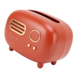 (Red)Retro Radio Tissue Box Dispenser For Bathroom Living Room Bedroom Table