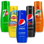 Sodastream Sirap - Sodastream - 5x - 7Up 440ml - Pepsi 440ml - Lipton Zero