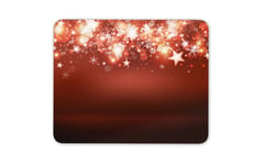 Red Festive Mouse Mat Pad - Snow Flakes Stars Christmas Fun Computer Gift #16015