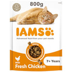 IAMS Complete Dry Cat Food for Senior 7+ Cats with Chicken 800 g