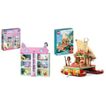 LEGO 10788 La Maison Magique de Gabby, Jouet de Maison de Poupées de Noël, à 4 Étages et 8 Pièces & 43210 Disney Princesse Le Bateau d’Exploration de Vaiana, Jouet avec Mini-Poupée Sina