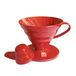 Hario V60 Plastic Coffee Dripper, Red, Size 1