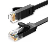 Ugreen Flat Ethernet Rj45 Cat.6 Utp Nätverkskabel 15M Svart