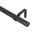 Umbra Zen 1" Expandable Curtain Rod, 32-128", Matte Black