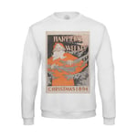 Sweat Shirt Homme Couverture Anglaise Harper's Weekly Christmas 1894 Affiche Rétro Vintage Original