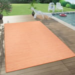 Tapis Interieur Exterieur Pour Salon, Balcon, Terrasse, Tisse a Plat Terracotta 120x160 cm - Paco Home