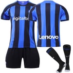 Den nya Inter Milan Home Football Shirt Set Tshirt No.10 Unnumbered Unnumbered 22#