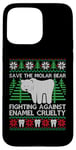 Coque pour iPhone 15 Pro Max Pull de Noël moche avec ours en molaire « Save The Molar Bear »