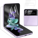 [2 Pièces Transparent Protection Ecran Pour Samsung Galaxy Z Flip 3 / Samsung Galaxy Z Flip3, Hd Hydrogel Tpu Souple Film Protecteur [Anti Rayures][Anti-Huile]-Non Verre Trempé[Bhm090136]