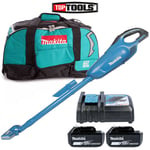 Makita DCL182 18V 500ml Vacuum Cleaner + 2 x 5Ah Batteries, Charger & LXT400 Bag