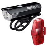 Cateye Ampp 200 / Viz 100 Rechargeable Light Set - Black