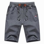 2022 nya herrshorts sommarbyxor Bomull Casual Sweat Bermudas Herr Svart Homme Klassiskt märkeskläder Strandshorts Man Z 100-107kg for 6XL Dark Grey